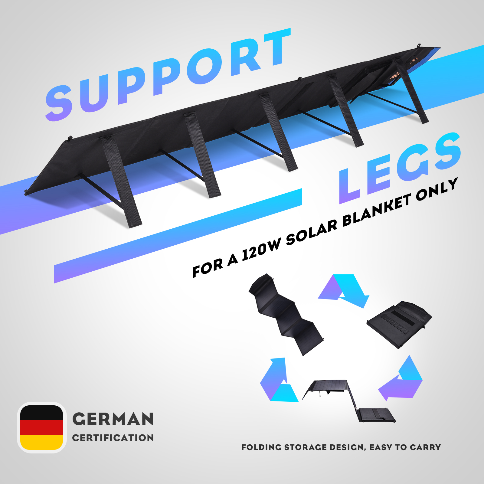 12V 300W 250W 200W 150W Folding Solar Panel Blanket Solar Mat Kit